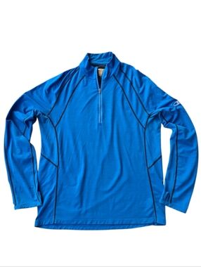 IcebreakerGT 200 Quest Zip-Neck Shirt Long-Sleeve Blue Size Large